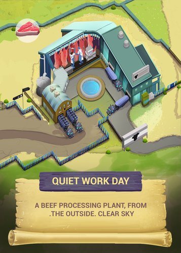 Quiet Work Day beef plant card