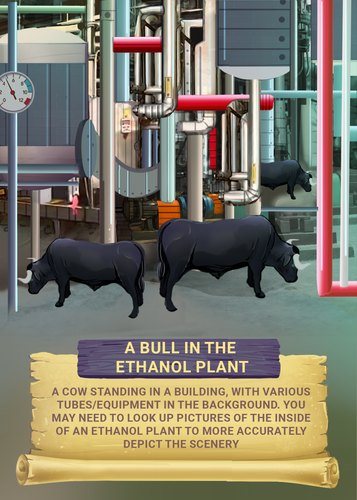 A Bull in the Ethanol Plant card