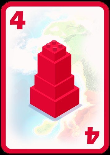 Red building card 4