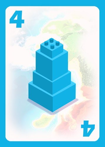 Blue building card 4